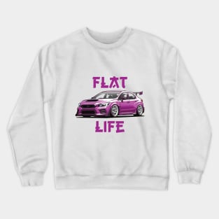 Subaru STI Car Art - Impreza WRX Modified Pink JDM Drift Car Crewneck Sweatshirt